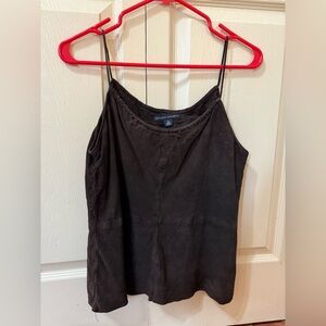 Brown Leather Banana Republic Tank Top Size Medium